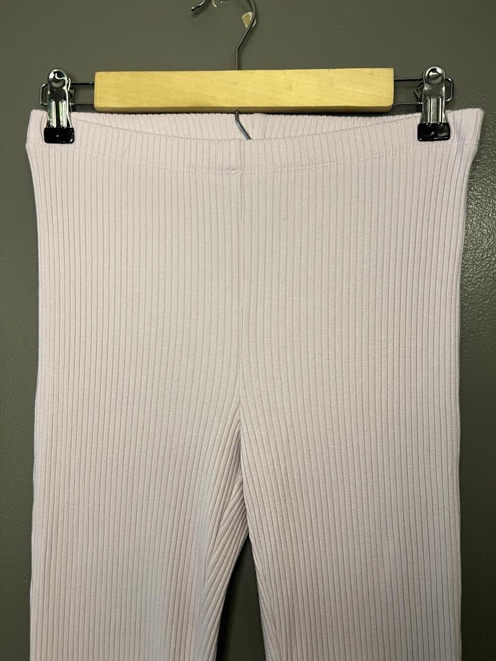 Aerie Pants Womens Small Purple Ribbed Knit Flare Leg Stretch Lounge Sweatpants